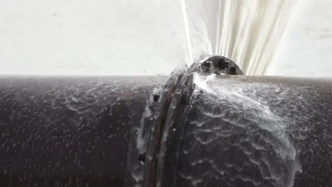 Construction Site Burst Mains Pipeline Stock Footage 150326426
