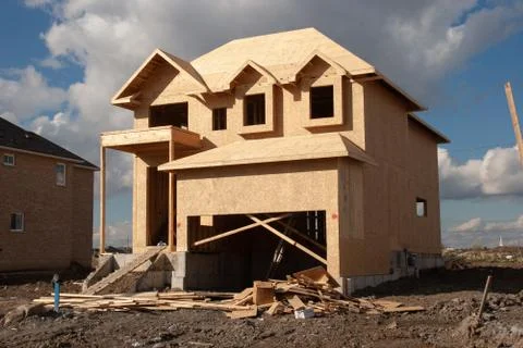 Construction site in Canada back to 2006 Foto stock