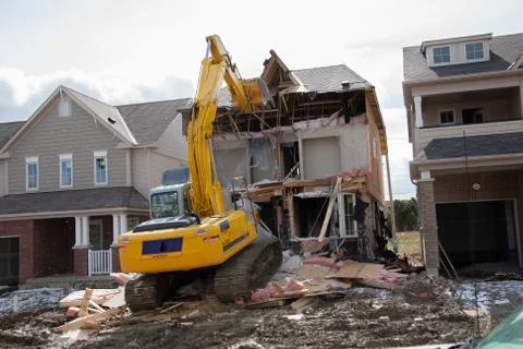 Construction site in Canada back to 2006 Foto stock