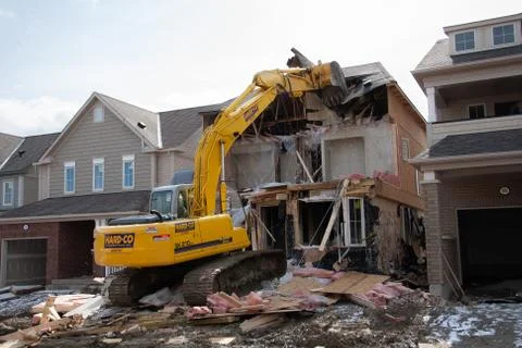 Construction site in Canada back to 2006 Foto stock