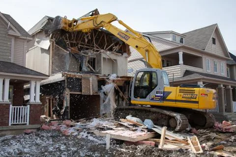 Construction site in Canada back to 2006 Stock Photos