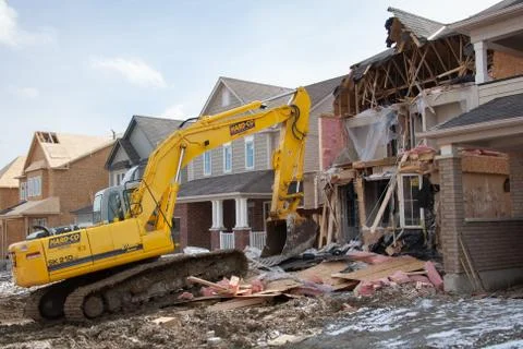Construction site in Canada back to 2006 Stock Photos