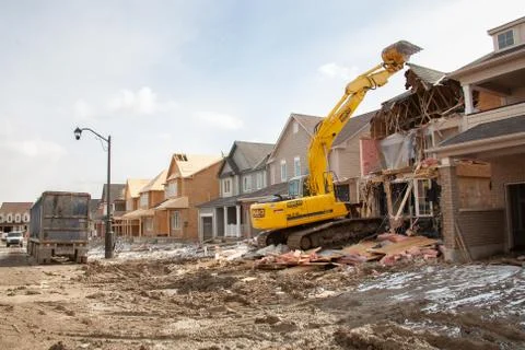 Construction site in Canada back to 2006 Foto stock