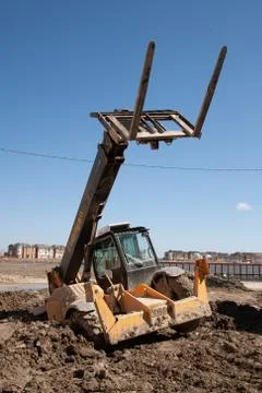 Construction site in Canada back to 2006 Foto stock
