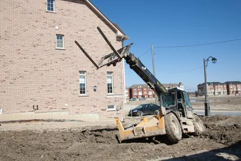 Construction site in Canada back to 2006 Foto stock
