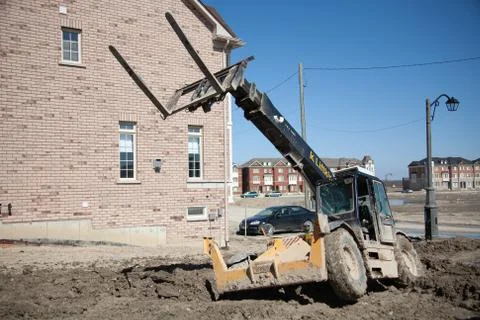 Construction site in Canada back to 2006 Foto stock