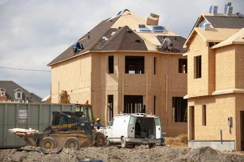 Construction site in Canada back to 2006 Foto stock