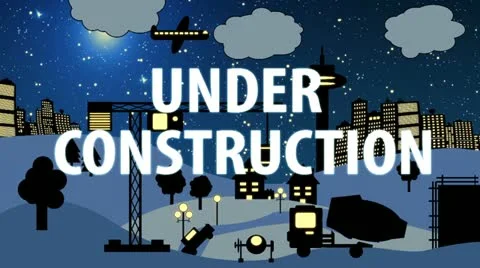 Construction Site Cartoon (Night with Text) Vídeos de archivo 20587405