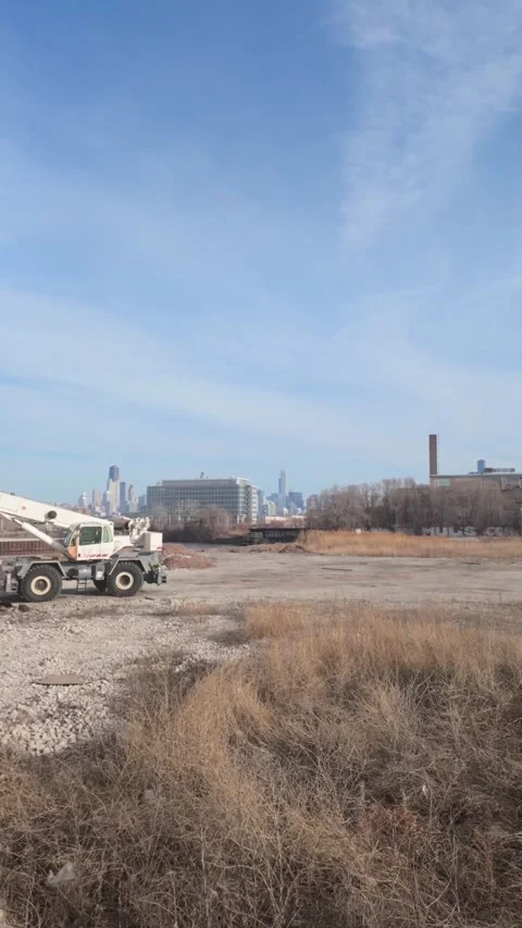 Construction Site in Chicago Stock Footage 335965101