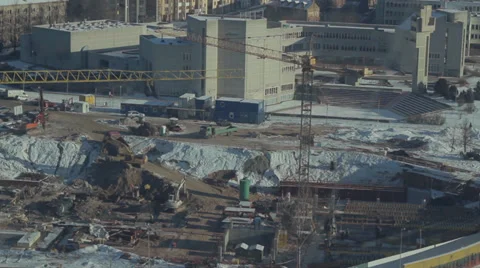 Construction site in city area Stock Footage 34531080