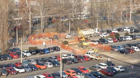 Construction site in the city. Stock Footage 122572546