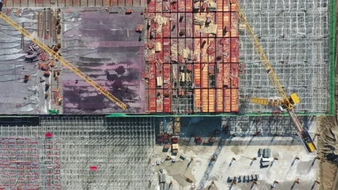 Construction site in city Stock Footage 166354897