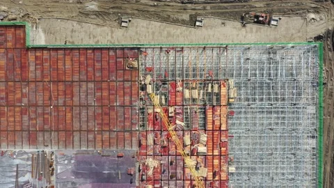 Construction site in city Stock Footage 166354924