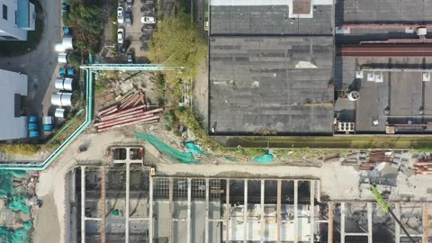 Construction site in city Stock Footage 166960437