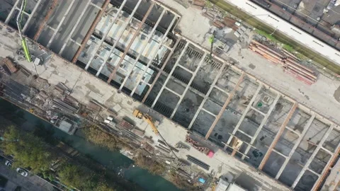 Construction site in city Stock Footage 166960507