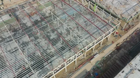 Construction site in city Stock Footage 166961566