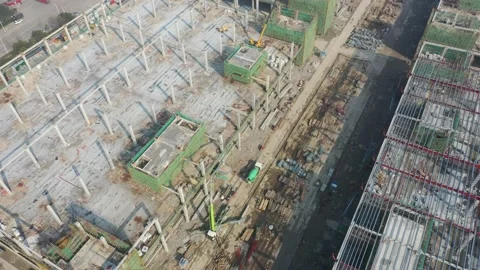 Construction site in city Stock Footage 166962550