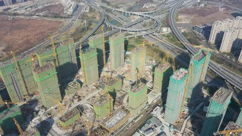 Construction site in city Stock Footage 167227374