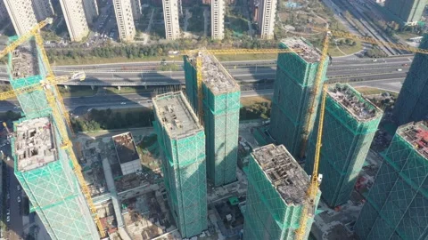 Construction site in city Stock Footage 167228308