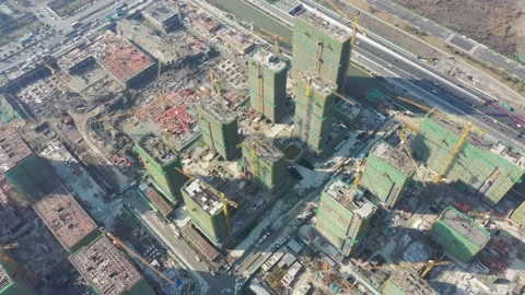 Construction site in city Stock Footage 167229962