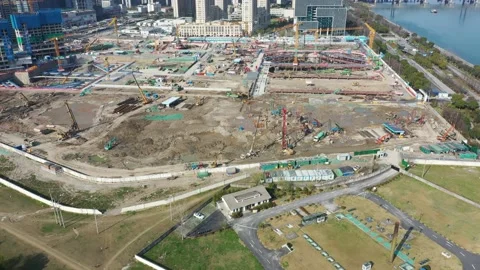 Construction site in city Stock Footage 174873765