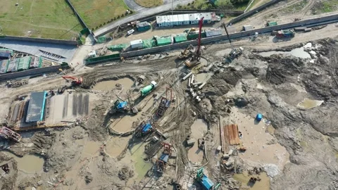 Construction site in city Stock Footage 174881846