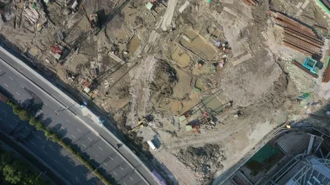 Construction site in city Stock Footage 174884255