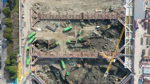Construction site in city Stock Footage 175007522
