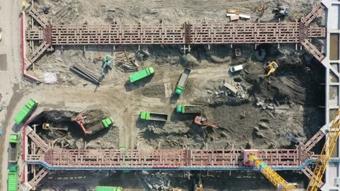 Construction site in city Stock Footage 175007615
