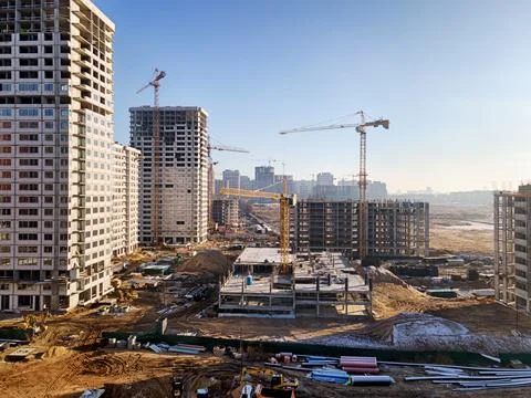 Construction site in a city 스톡 사진
