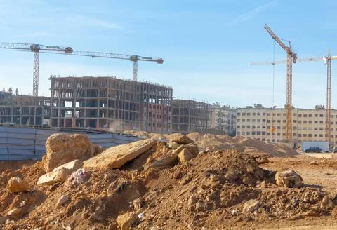 Construction site in a city Stock Photos
