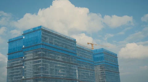 Construction site. Clean background Stock Footage 64116110