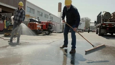 Construction site clean up Stock Footage 88961117