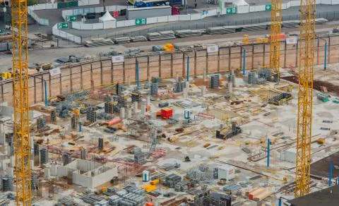 Construction site at Cologne train station in Cologne Foto stock