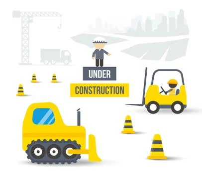 Construction Site. Concept of City Building Stock Illustration