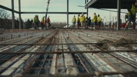 Construction Site: Concrete floor form 스톡 동영상 225016270