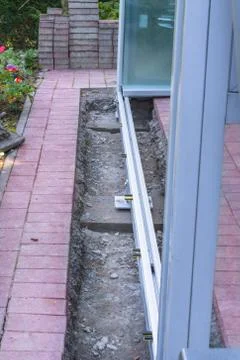 Construction site conservatory Stock Photos