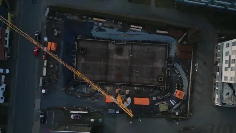 Construction site. Construction crane Stock-Footage 260893560