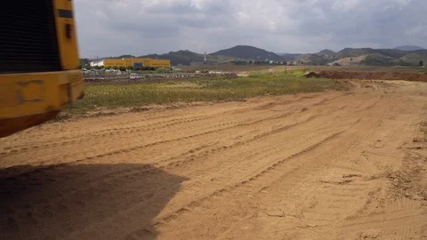 Construction Site, Construction, Outdoors, Day, Wide Shot, Tracking Shot, 50 Stock Footage 94018508