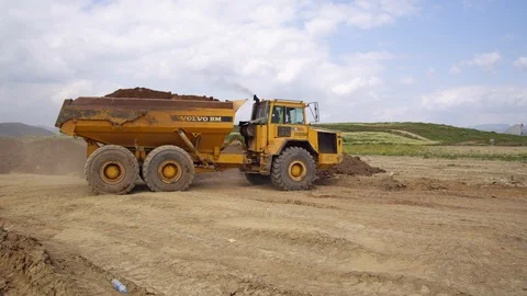 Construction Site, Construction, Outdoors, Day, Wide Shot, Tracking Shot, 10 Stock Footage 94018726