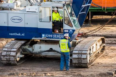 Construction Site Crane  Driebergen Station Stock Photos