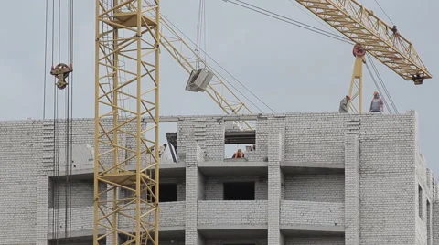 Construction site crane Stock Footage 63380211