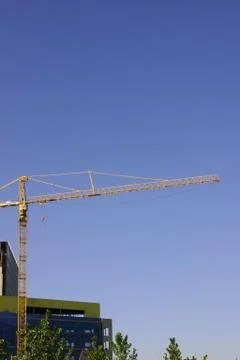 Construction site &amp; the crane Foto stock