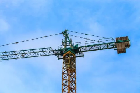 Construction site with  crane Stock Photos