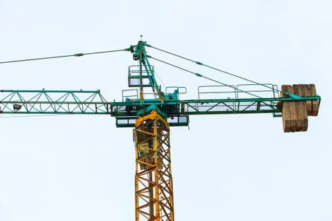 Construction site with  crane Stock Photos