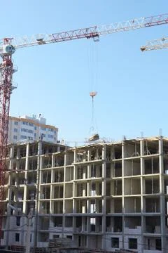 Construction site with crane Foto stock