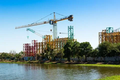 Construction site crane Stock Photos