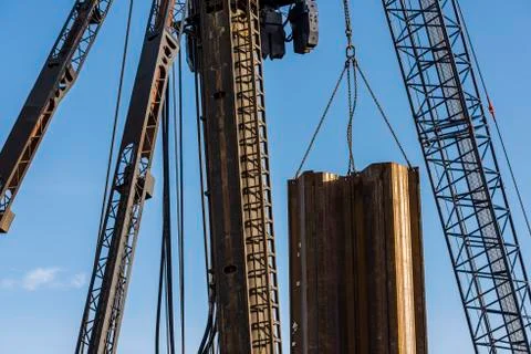 Construction Site Cranes Driebergen Station Stock Photos