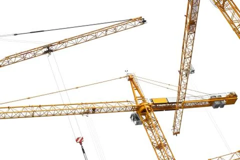 Construction site with cranes Stock Photos