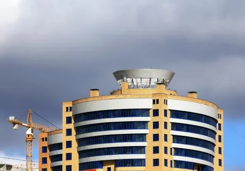 Construction site with cranes Stock Photos